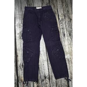 Lu Dao Jing Ying Military Cargo Y2K Streetwear Purple Pants Adult Size Small